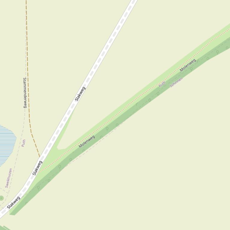 Kaart van de Molenweg.