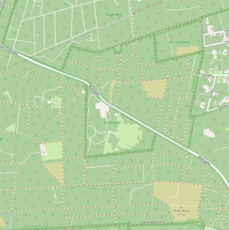 Kaart van de Molenweg.