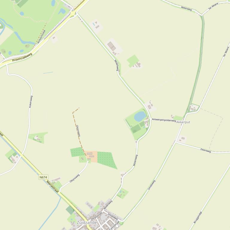 Kaart van de Molenweg.