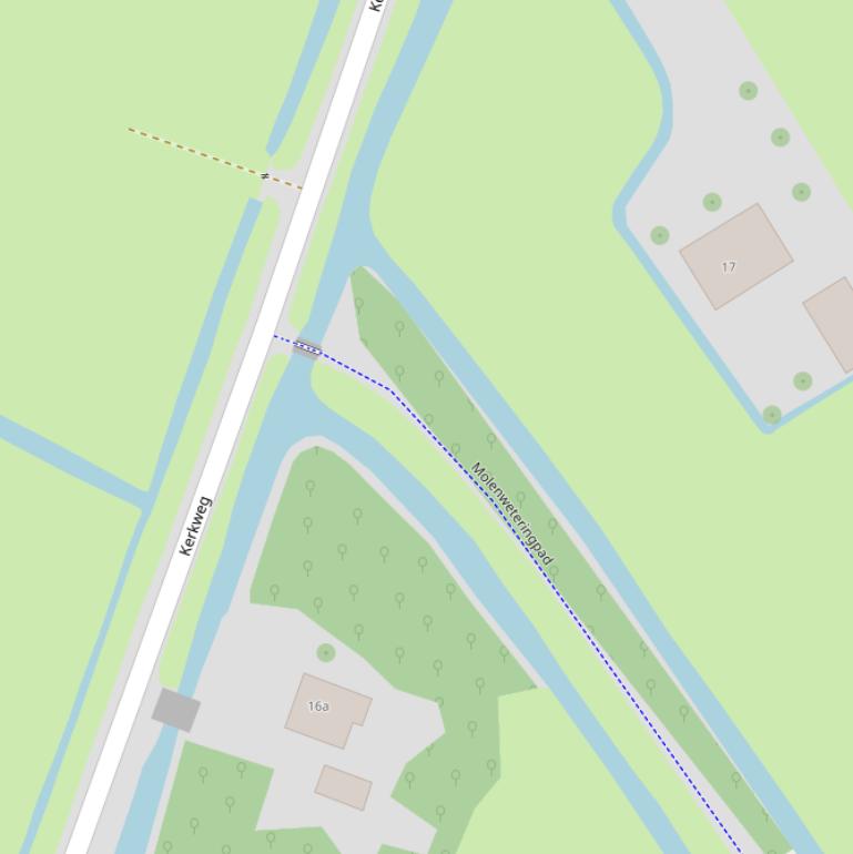 Kaart van het Molenweteringpad.