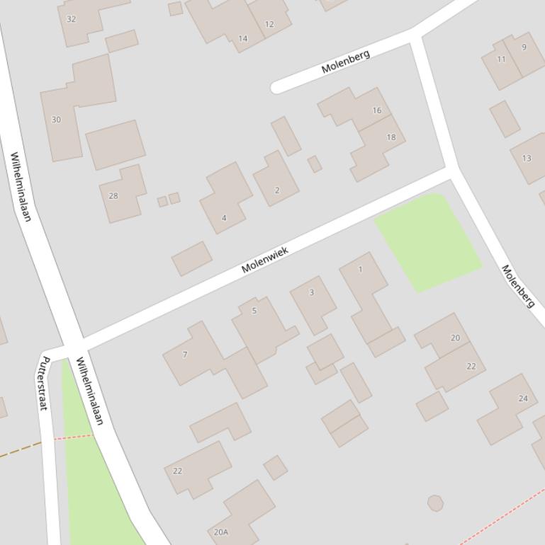 Kaart van  Molenwiek.