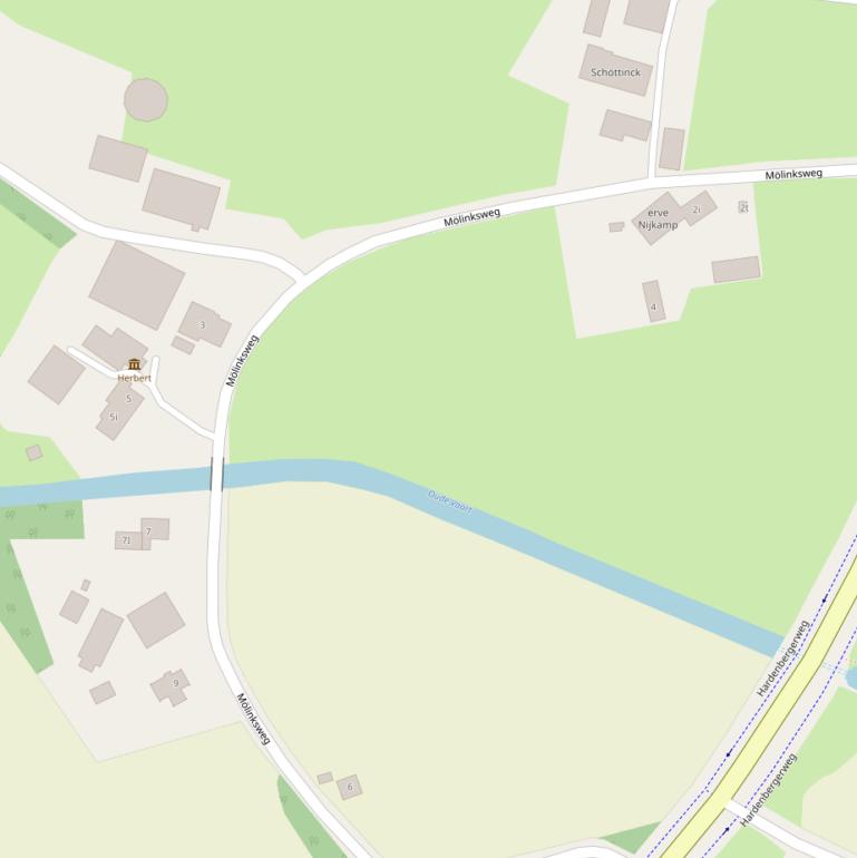 Kaart van de Mölinksweg.