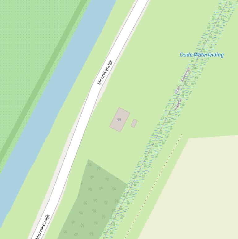 Kaart van de Monnikendijk.