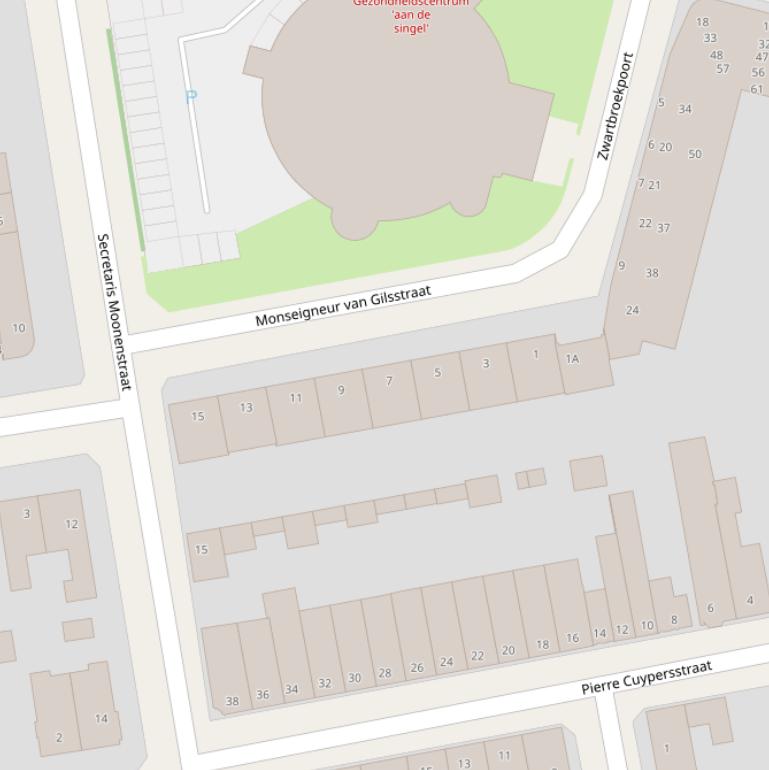 Kaart van de Monseigneur van Gilsstraat.