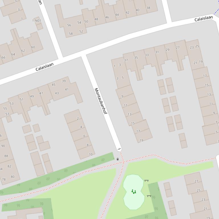 Kaart van de Montaubanhof.