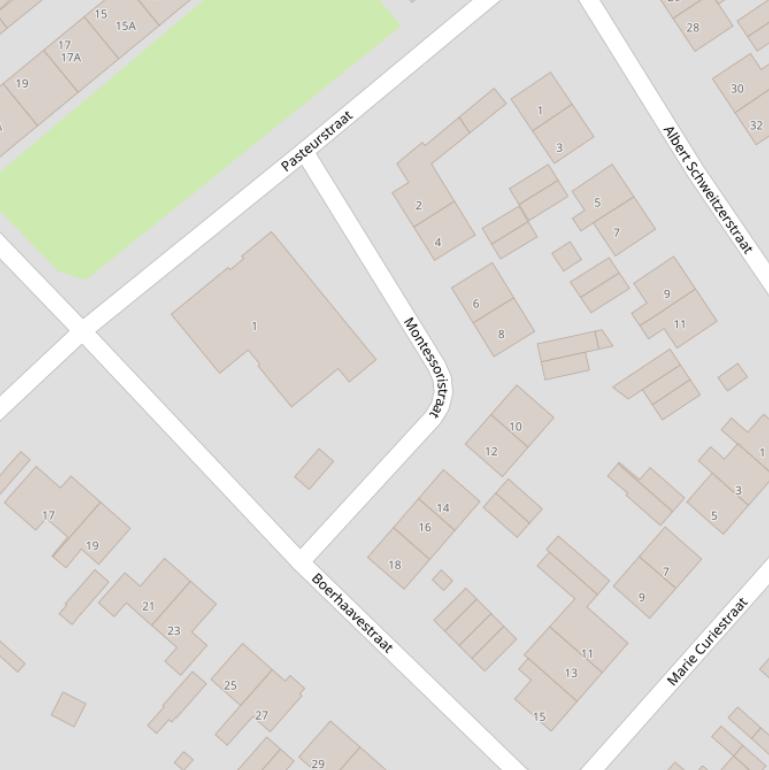 Kaart van de Montessoristraat.