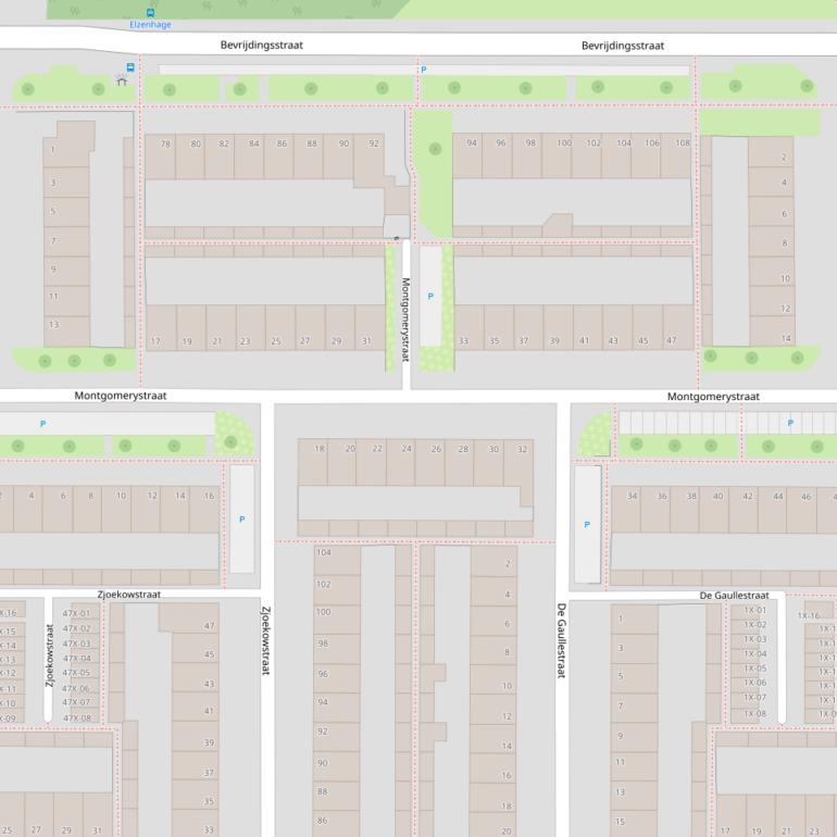 Kaart van de Montgomerystraat.