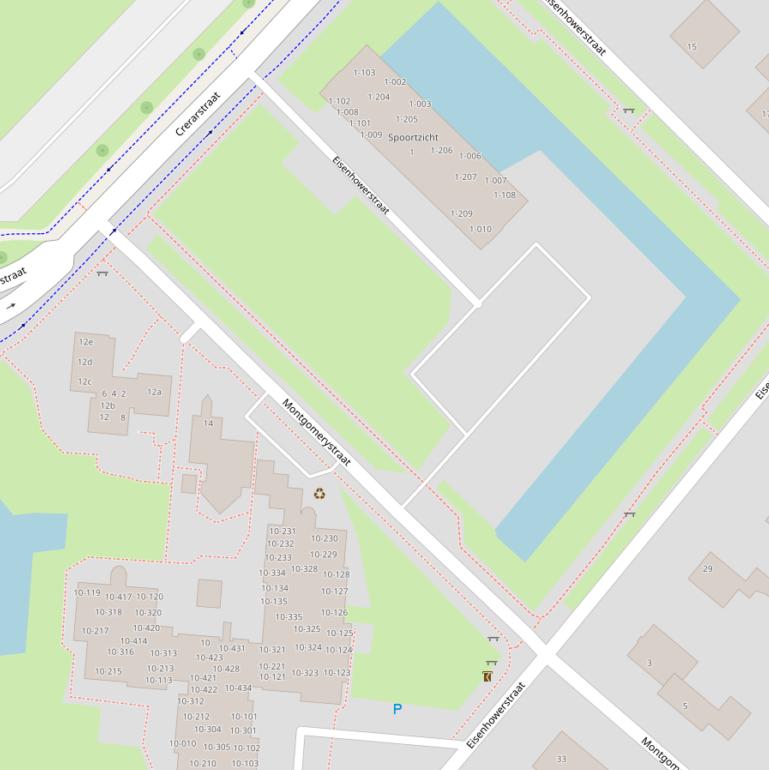 Kaart van de Montgomerystraat.