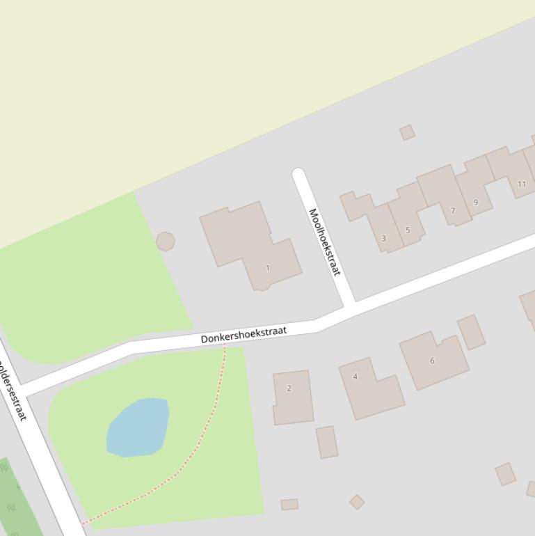 Kaart van de Moolhoekstraat.