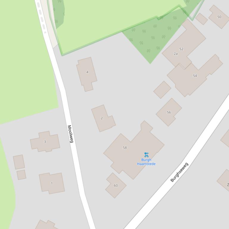 Kaart van de Moolweg.