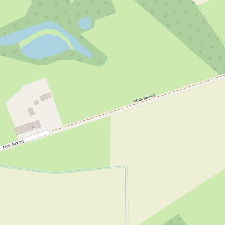 Kaart van de Moorselweg.