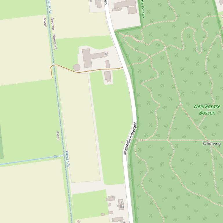 Kaart van  Moostdijksebergen.