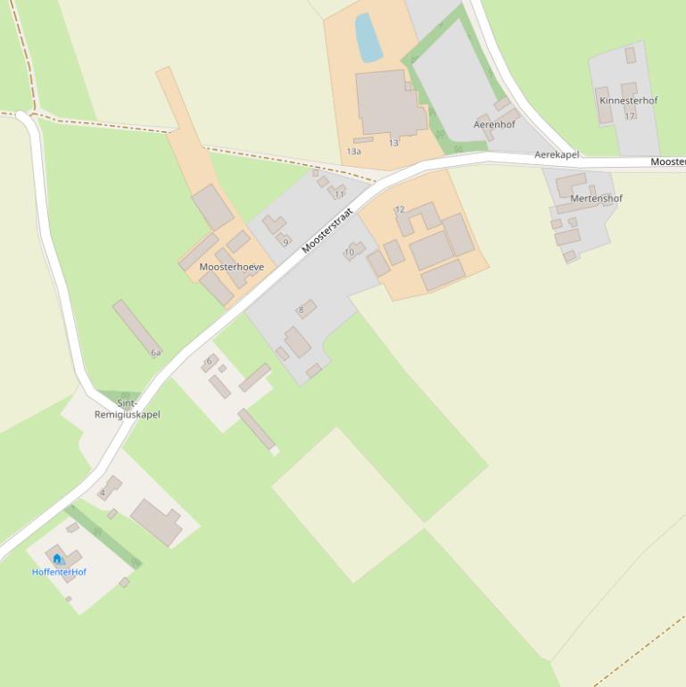 Kaart van de Moosterstraat.