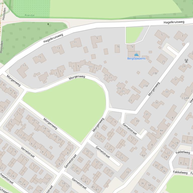 Kaart van de Morgenweg.