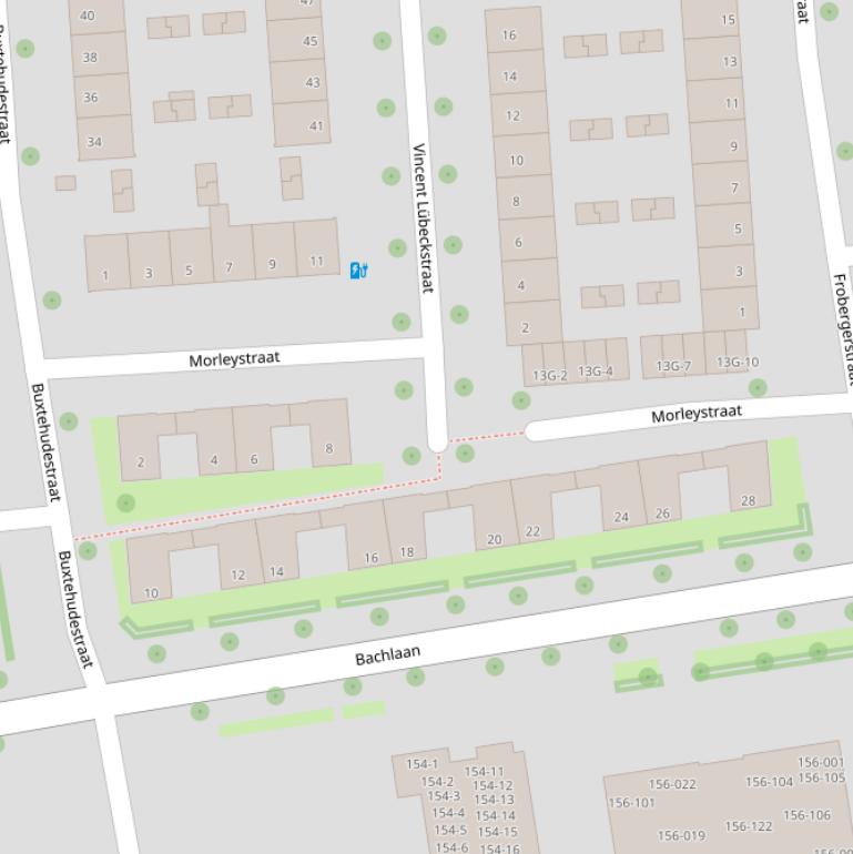 Kaart van de Morleystraat.