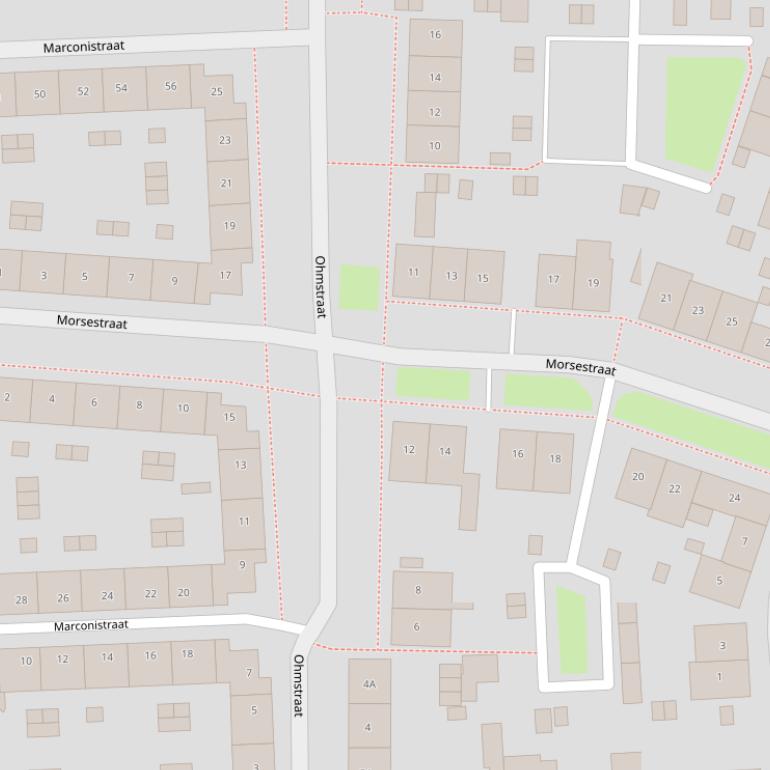 Kaart van de Morsestraat.