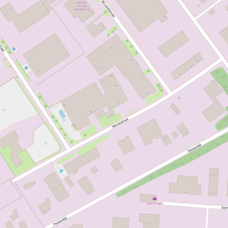 Kaart van de Morsestraat.