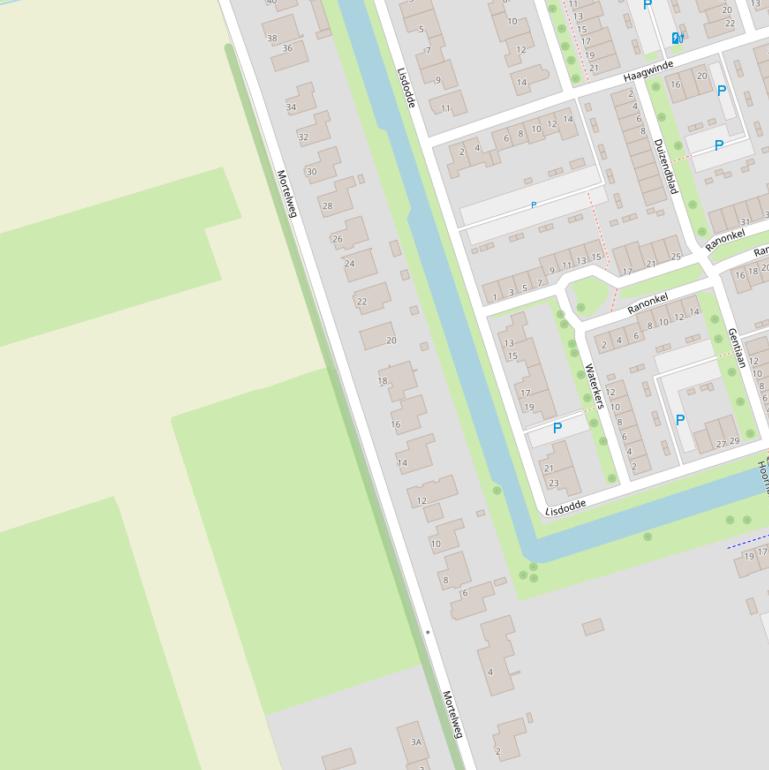 Kaart van de Mortelweg.