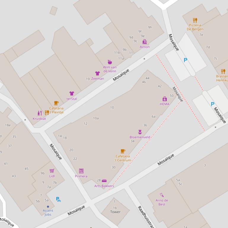 Kaart van  Mosaïque.