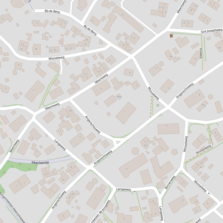 Kaart van de Mosselweg.