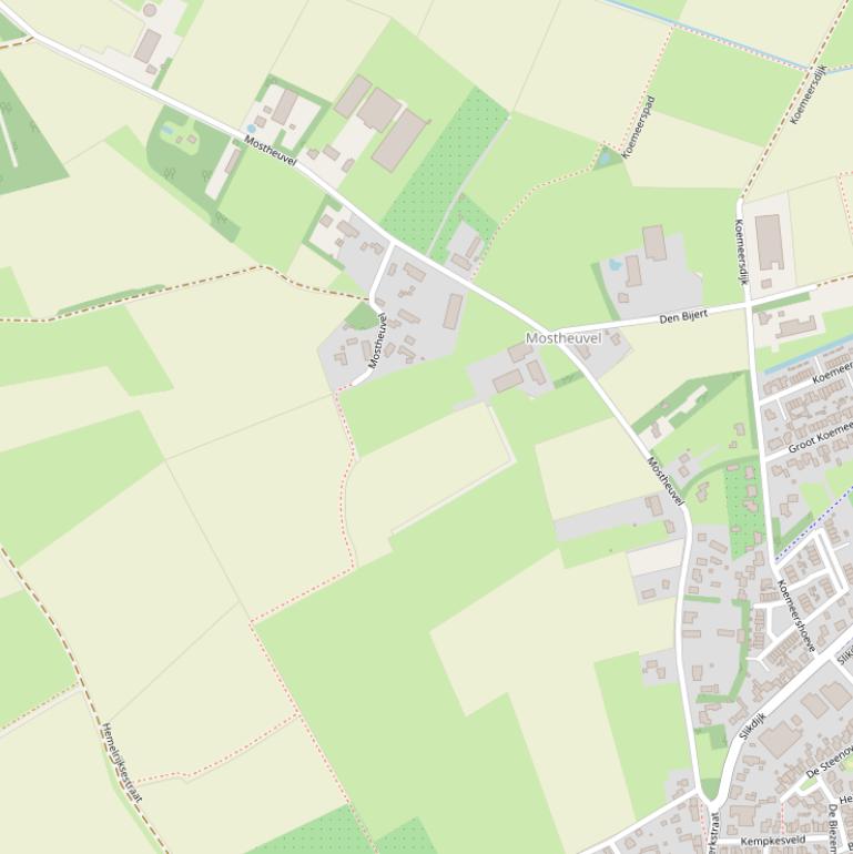 Kaart van  Mostheuvel.