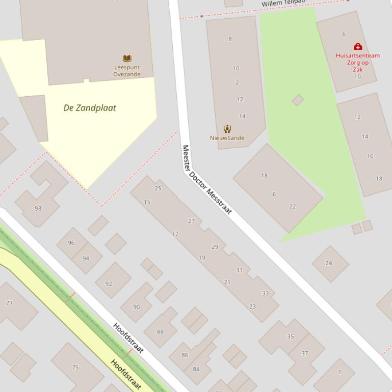 Kaart van de Mr Dr Messtraat.