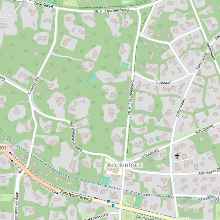 Kaart van de Mr. H. Enschedéweg.