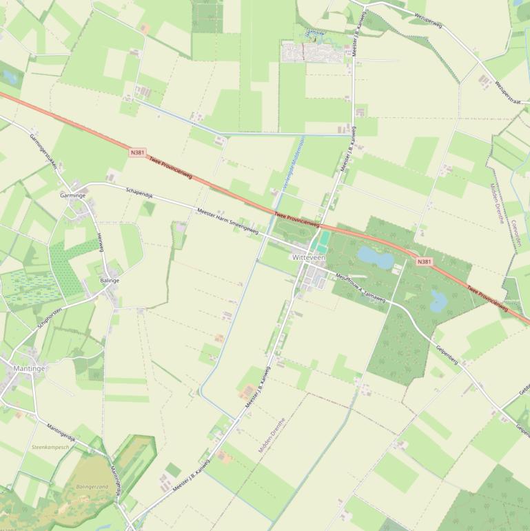 Kaart van de Mr. J.B. Kanweg.