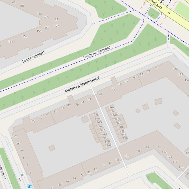 Kaart van het Mr. J. Meermanerf.