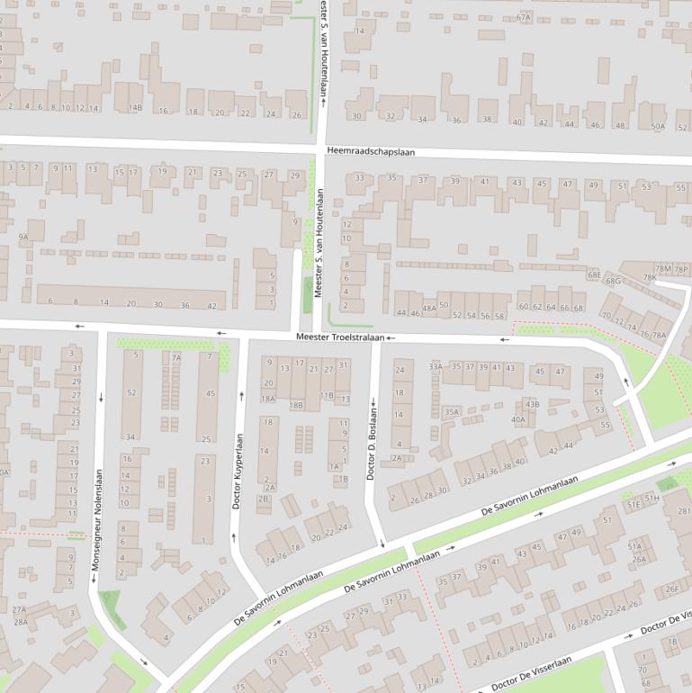 Kaart van de Mr. Troelstralaan.