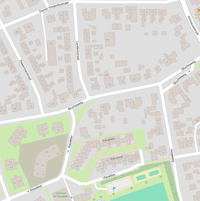 Kaart van de Muchteweg.