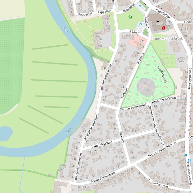 Kaart van de Muggenbroekerlaan.