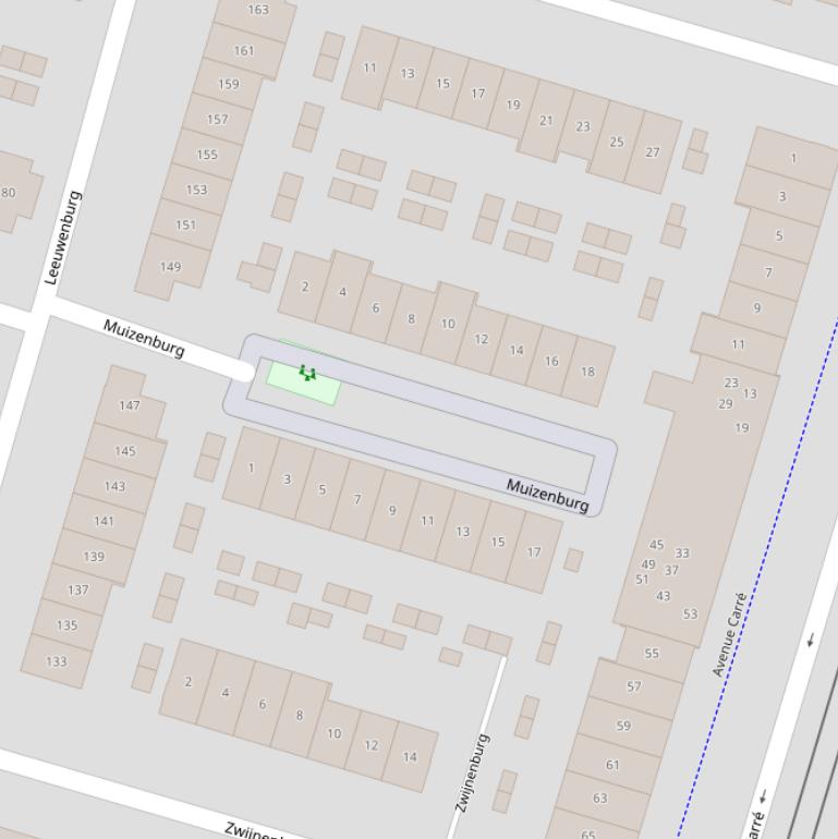 Kaart van  Muizenburg.