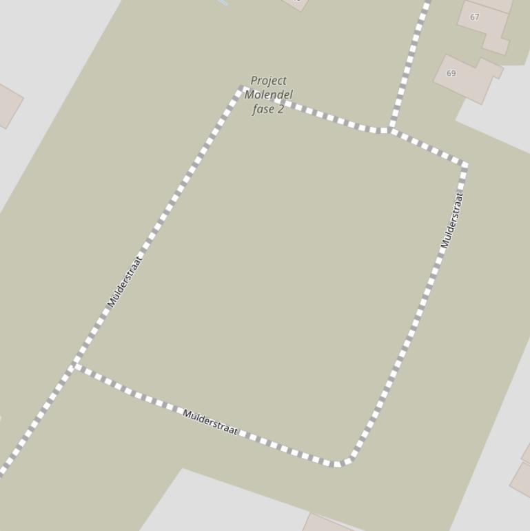 Kaart van de Mulderstraat.