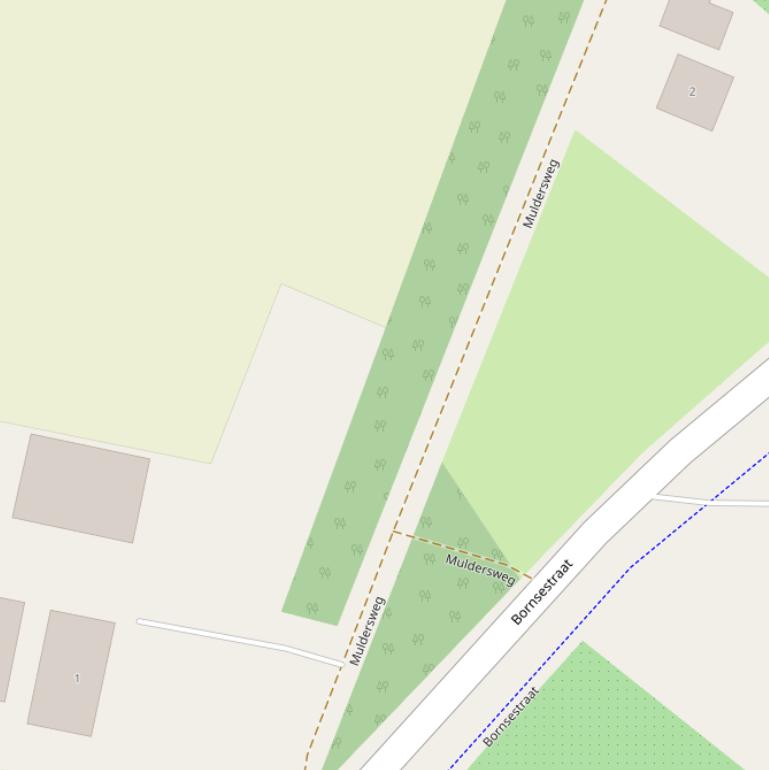 Kaart van de Muldersweg.