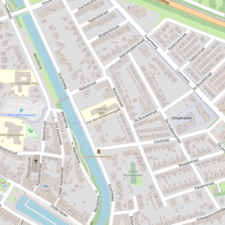 Kaart van de Mulockstraat.