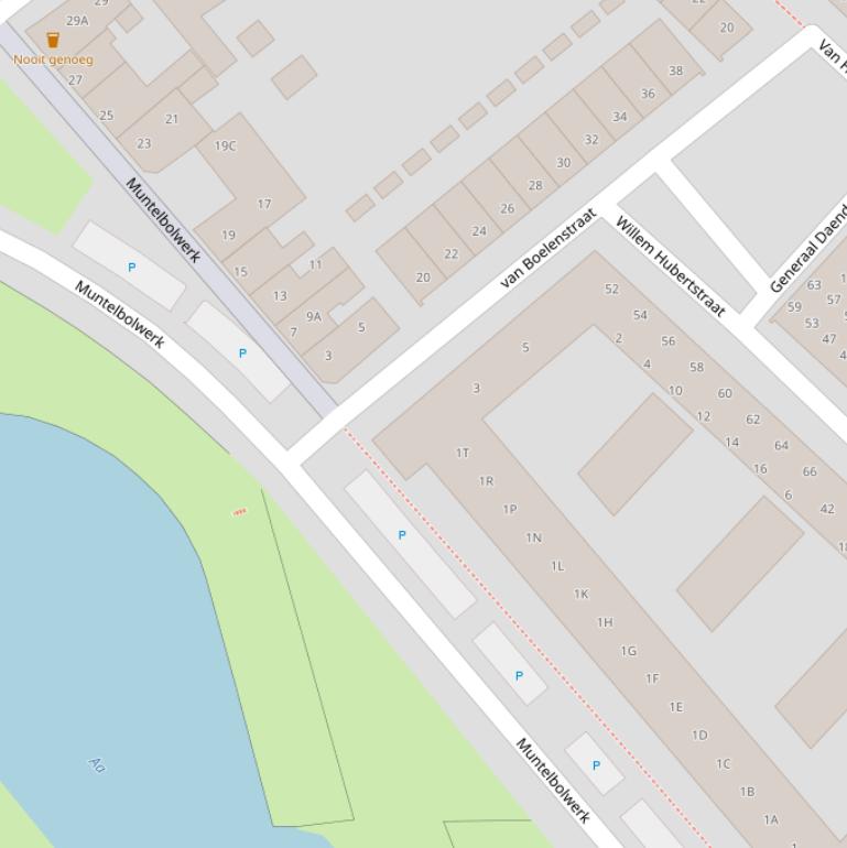 Kaart van  Muntelbolwerk.