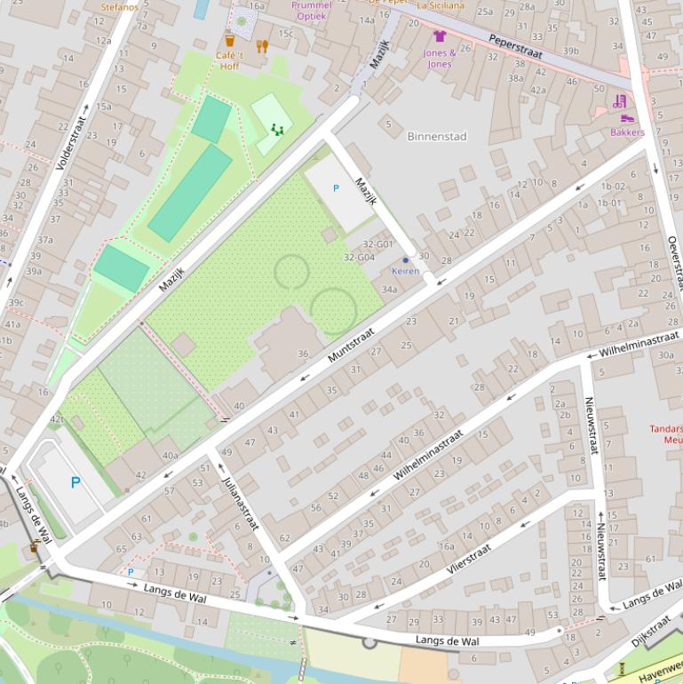 Kaart van de Muntstraat.