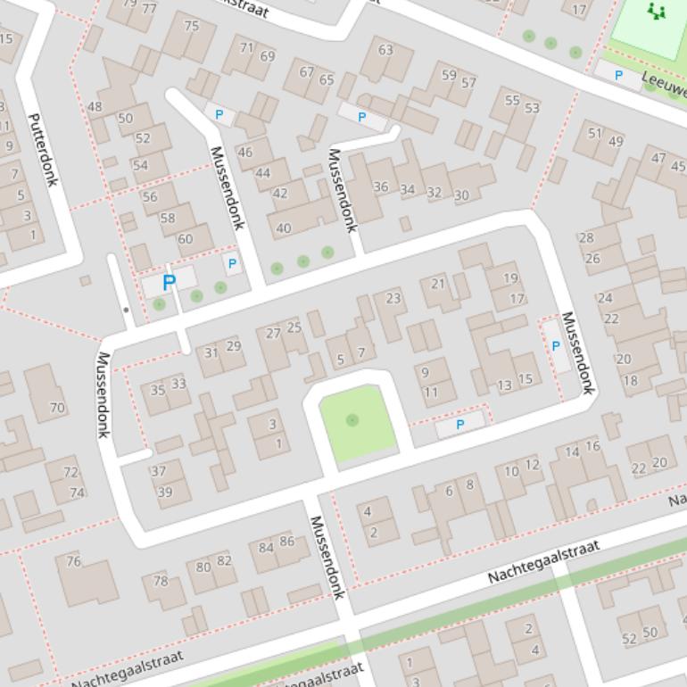 Kaart van  Mussendonk.