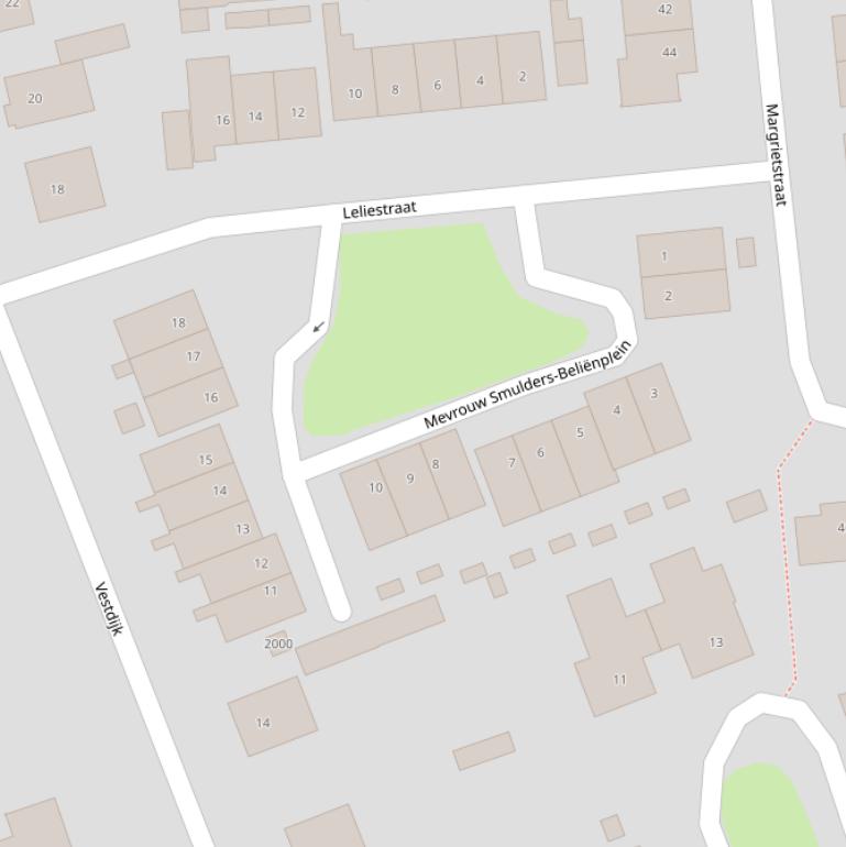 Kaart van het Mw. Smulders-Beliënplein.