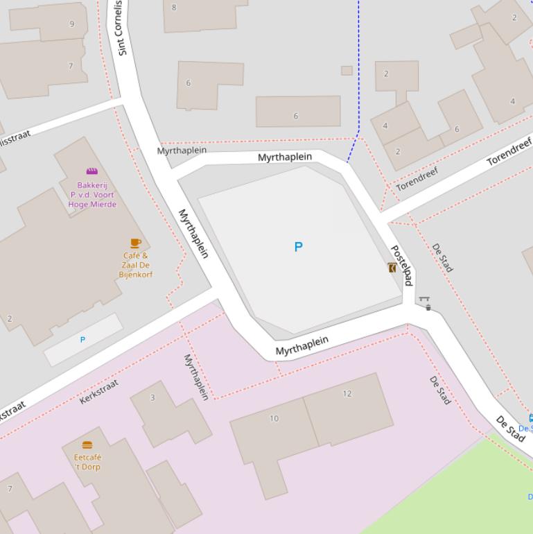 Kaart van het Myrthaplein.