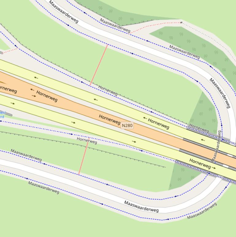 Kaart van  N280 Roermond.