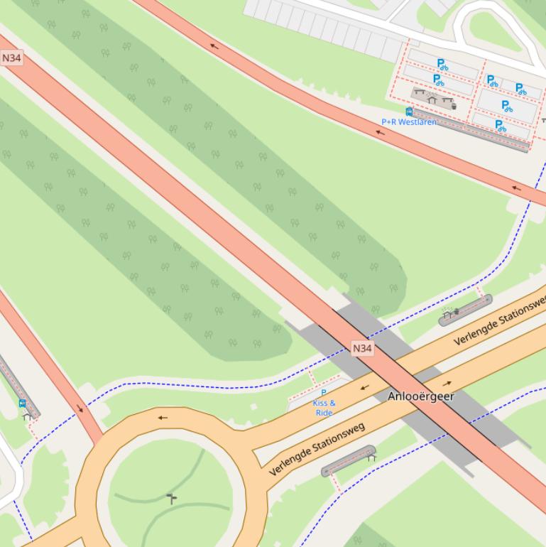 Kaart van  N34.