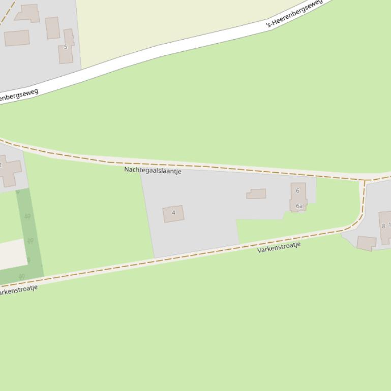 Kaart van het Nachtegaalslaantje.