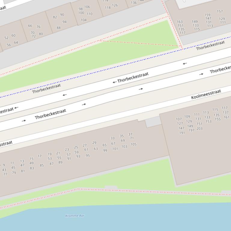 Kaart van de Nachtegaalstraat.