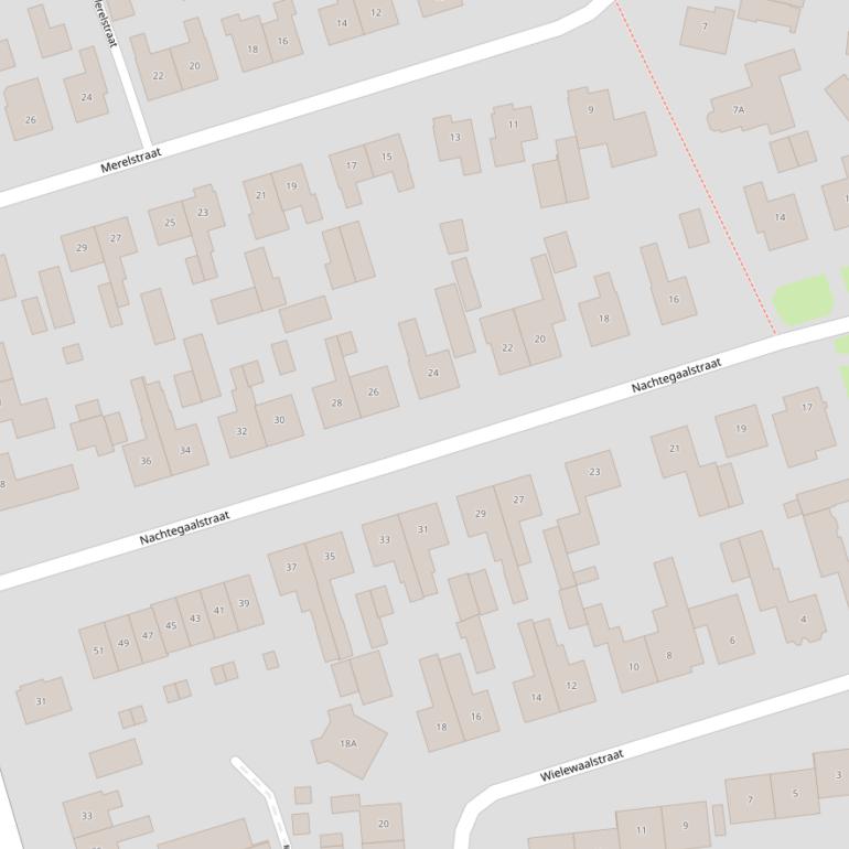 Kaart van de Nachtegaalstraat.