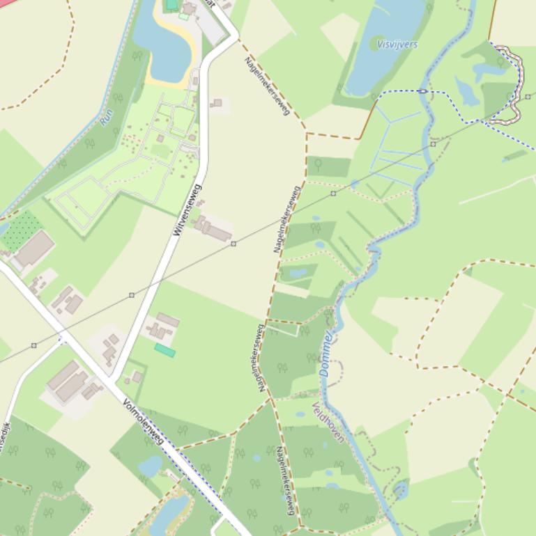 Kaart van de Nagelmekerseweg.