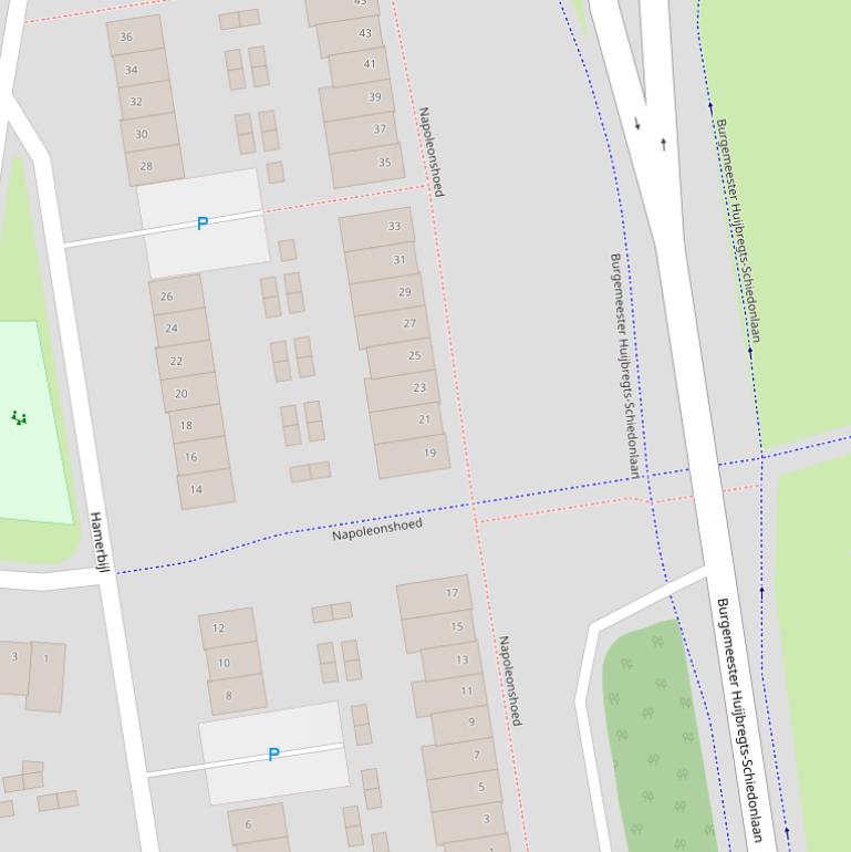 Kaart van  Napoleonshoed.