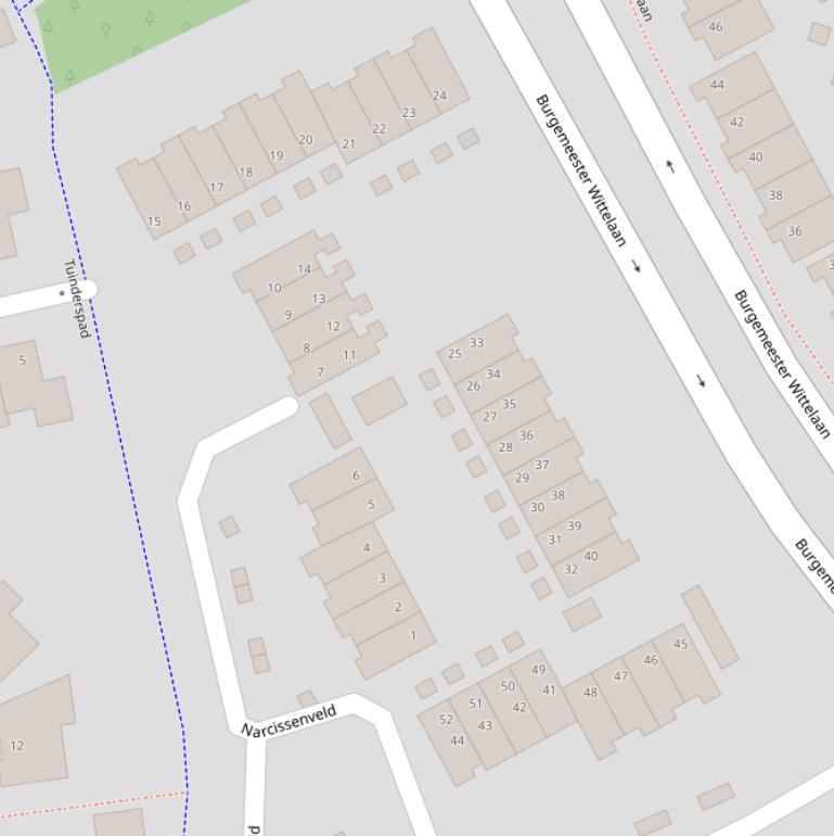 Kaart van het Narcissenveld.