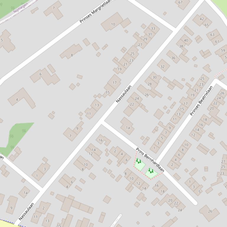 Kaart van de Nassaulaan.